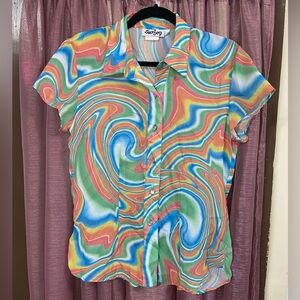 Vintage 70s style Collared Button-Down Shirt